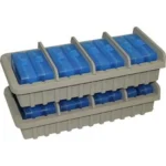 Mtm Molded Products Company MTM AR9M Ammo Rack with 8 P50-9M-24 Ammo Boxes Clear Blue and Dark Earth