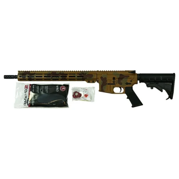 10 Ring GLFA AR-15 Rifle .223 Wylde 30rd Magazine 16" Barrel Mission Sahara with 15.25" Handguard