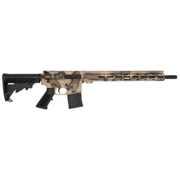 10 Ring GLFA AR-15 Rifle .223 Wylde 30rd Magazine 16" Threaded Barrel Serpent Sand with 15.25" Handguard