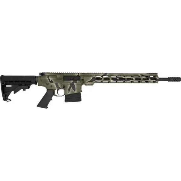 10 Ring GLFA AR10 Rifle .308 Win 10rd Magazine 18" Barrel Pursuit Green Camo Cerakote