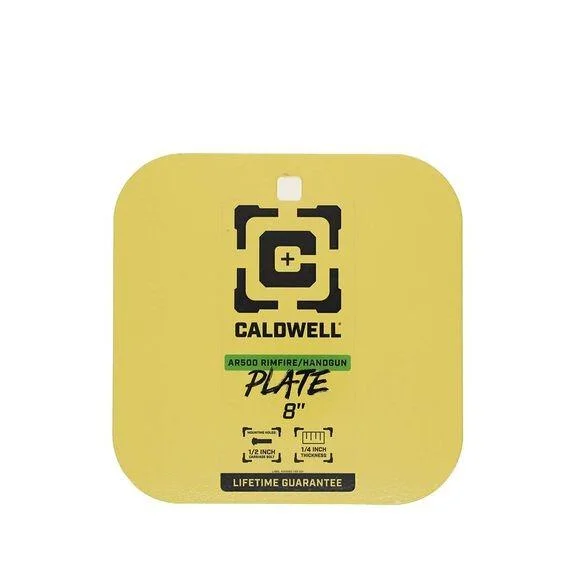 AOB Caldwell AR500 Rimfire/Handgun Target 8" Gong 1/4" Yellow