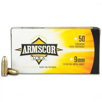 Armscor Precision International Inc. (API) Armscor Handgun Ammunition 9mm Luger 124 gr FMJ 1090 fps 50/ct