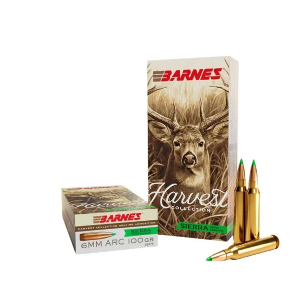 Barnes Bullets Barnes Harvest Sierra Tipped GameKing Ammunition 6mm ARC 100gr PT 2800 fps 20/ct