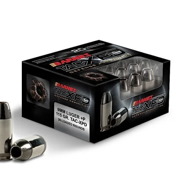 Barnes Bullets Barnes TAC-XPD Defense Handgun Ammunition 9mm Luger(+P) 115 gr XPD 1125 fps 20/ct
