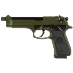Beretta U.S.A. Beretta 92FS Handgun 9mm Luger 18rd Magazines (2) 5.1" Threaded Barrel OD Green