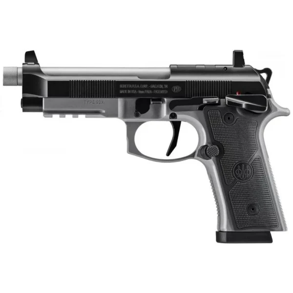 Beretta 92XI SAO Tactical Handgun 9mm Luger 15rd Magazines (2) 4.7" Barrel Black and Grey