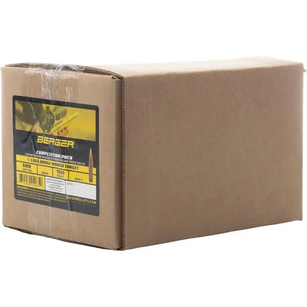 Berger Bullets Berger Long Range Hybrid Target Bullets - 6mm 120gr OTM 1500/ct