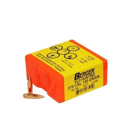 Berger Bullets Berger Match Grade Hunting Bullets .270 cal .277" 130 gr VLD Hunter 100/ct