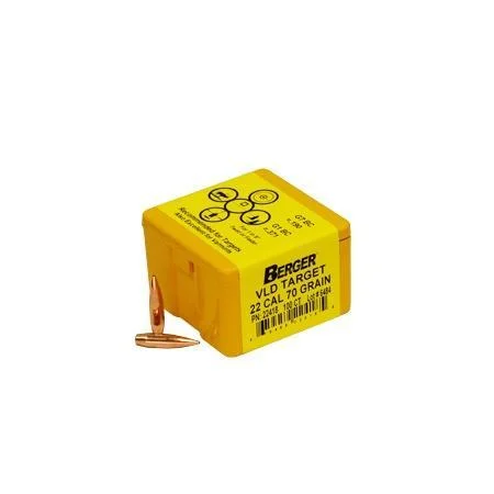 Berger Bullets Berger VLD Target Bullets .22 cal .224" 70 gr HPBT 100/ct