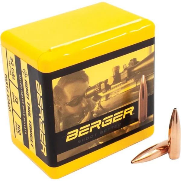 Berger Bullets Berger Match Grade Target Bullets .22 cal .224" 73 gr BT Target 100/ct