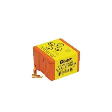 Berger Bullets Berger Match Grade Varmint Bullets .22 cal .224" 52 gr FB Varmint 100/ct