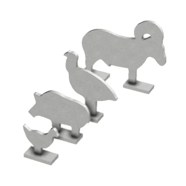 Birchwood Casey Silhouette Knock Over Targets - 4/ct (Chicken Turkey Pig and Ram)