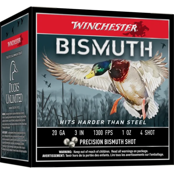 Winchester Ammunition Winchester Bismuth Shotshell 20 ga 3" 1 oz 1300 fps #4 25/ct