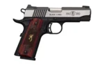 Browning 1911 380 Black Label Medallion Pro Handgun 380 ACP 8rd Magazine 4.25" Barrel Black with Silver Slide and Wood Grip