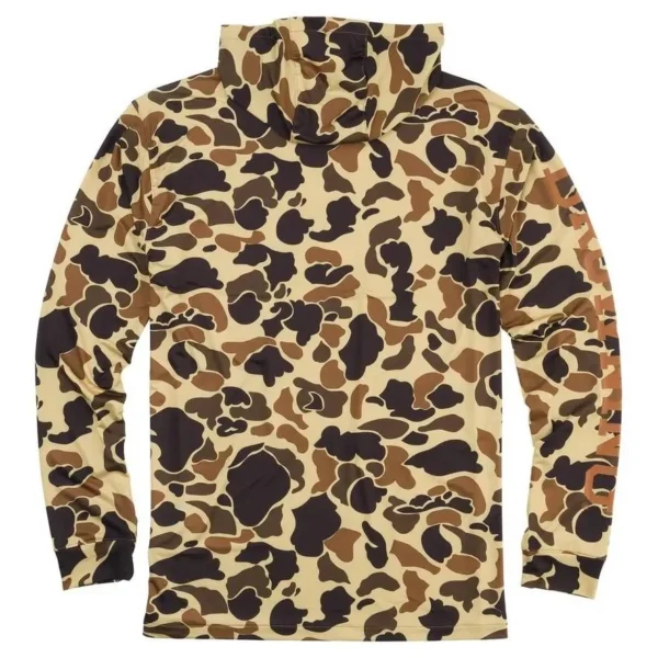Browning Clothing Browning Hooded Long Sleeve Tech Shirt Vintage Tan Camo XL