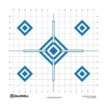 AOB Caldwell Paper Target 16" Sight In Blue 10/ct