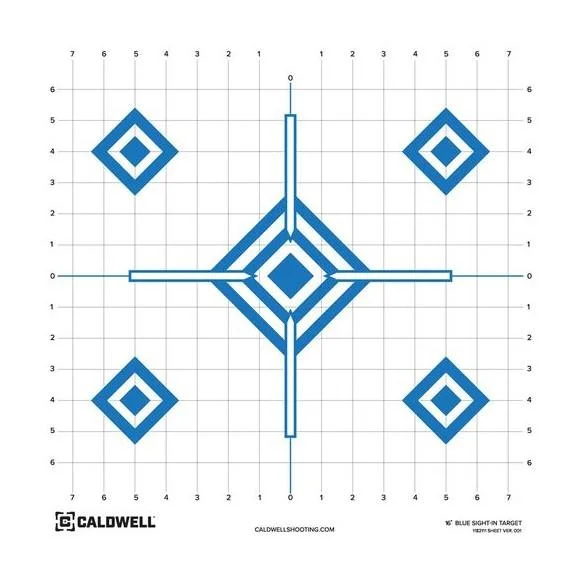 AOB Caldwell Paper Target 16" Sight In Blue 10/ct