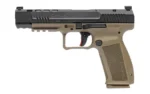 Century Arms Canik METE SFX Handgun 9mm Luger 20/rd Magazines (2) 5.2" Barrel FDE Grip and Black Slide - alternate view 2