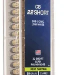 CCI CB Rimfire Ammunition .22 Short 29 gr LRN 710 fps 5000/ct (50-100/ct)