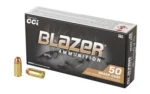 CCI Blazer Brass Handgun Ammunition .380 ACP 95 gr FMJ 945 fps 50/ct - alternate view 2