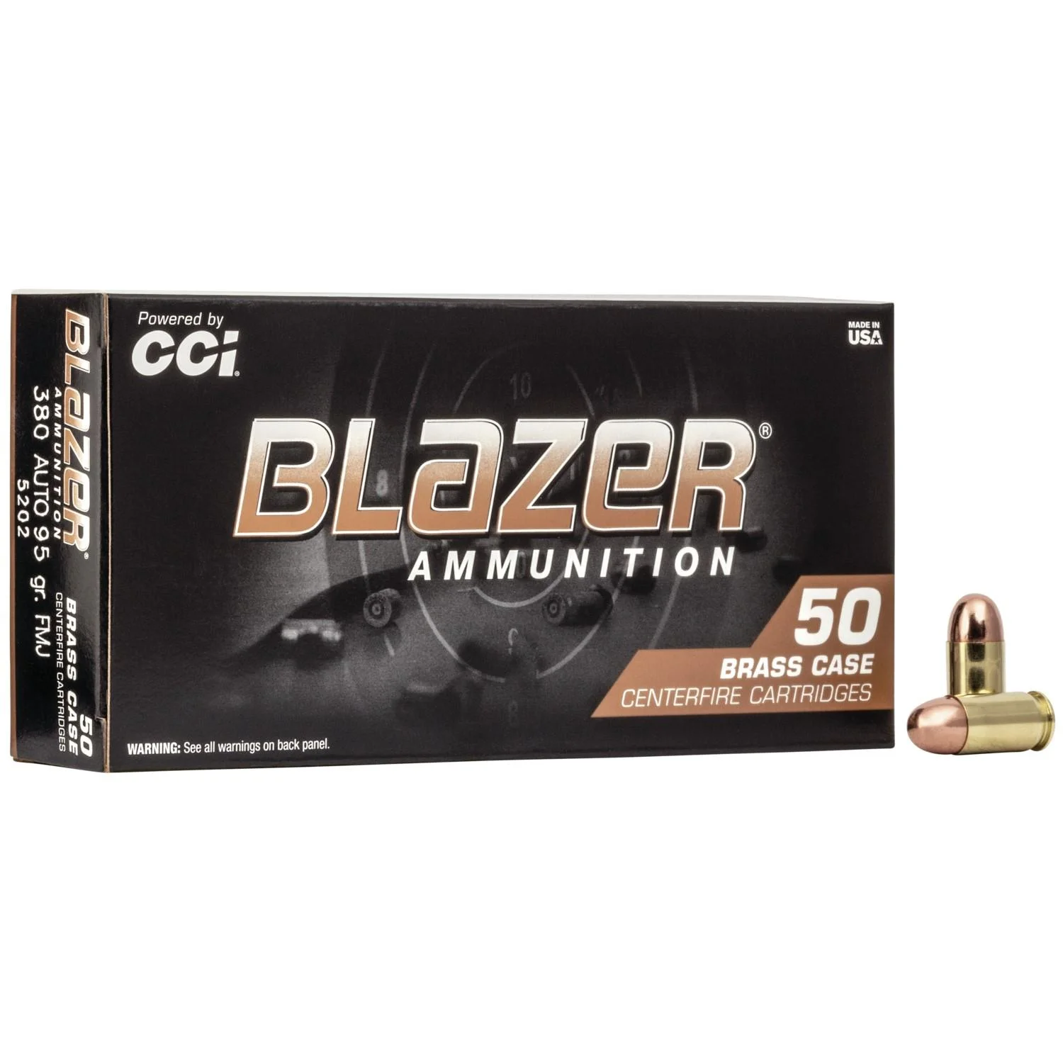 cci-blazer-brass-380-acp-95-gr-fmj-ammo-primary CCI Blazer Brass Handgun Ammunition .380 ACP 95 gr FMJ 945 fps 50/ct