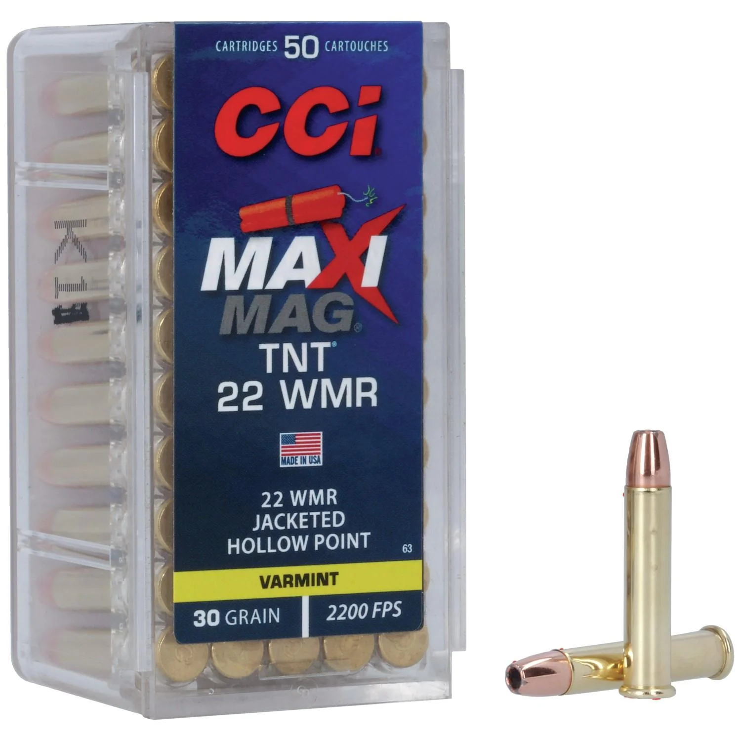 cci-maxi-mag-tnt-22-wmr-ammo-primary CCI Maxi-Mag TNT Rimfire Ammunition .22 WMR 30 gr HP 2200 fps 50/ct