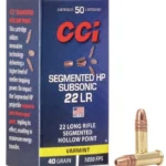 CCI Ammunition CCI 22LR 40GR SHP SUB-SONIC 50/5000