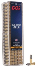 CCI Ammunition CCI 22 SUBSONIC 40GR HP 100/5000 - alternate view 2