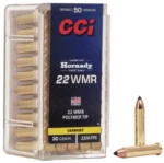 CCI V-MAX Rimfire Ammunition .22 WMR 30 gr Poly Tip V-Max 2200 fps 50/ct