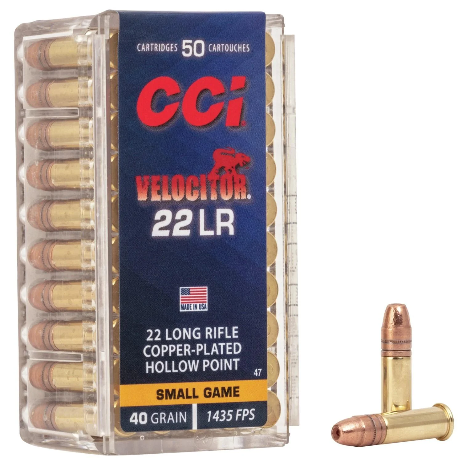 cci-velocitor-hp-22-lr-40-gr-cphp-ammo-primary CCI Ammunition CCI 22LR VELOCITOR 40GR HP 50/5000