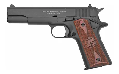 chiappa-1911-22-lr-handgun-primary Chiappa Firearms USA Ltd Chiappa 1911 .22 LR Handgun .22 LR 10rd Magazines(2) 5" Barrel Wooden Grips