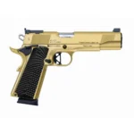 Chiappa Firearms USA Ltd Chiappa 1911 Empire Grade Handgun .45 ACP 8rd Magazines (2) 5" Barrel Gold with Black Grips