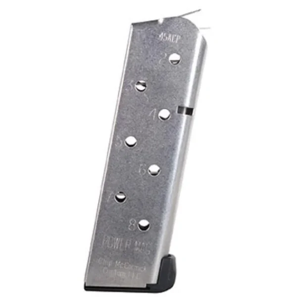 Chip Mccormick Custom Llc Chip McCormick 1911 Compact Power Mag Handgun Magazine Stainless Steel .45 ACP 8/rd