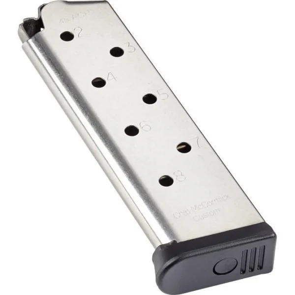 Chip Mccormick Custom Llc Chip McCormick Railed Power Handgun Magazine (RPM) Stainless .45 ACP 8/rd