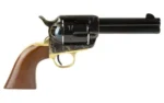 Cimarron Fac Cimarron Firearms Pistolero Dual Cylinder Case Hardened Handgun 9mm Luge/.357 Mag 6rd Capacity 4.75" Barrel Wood