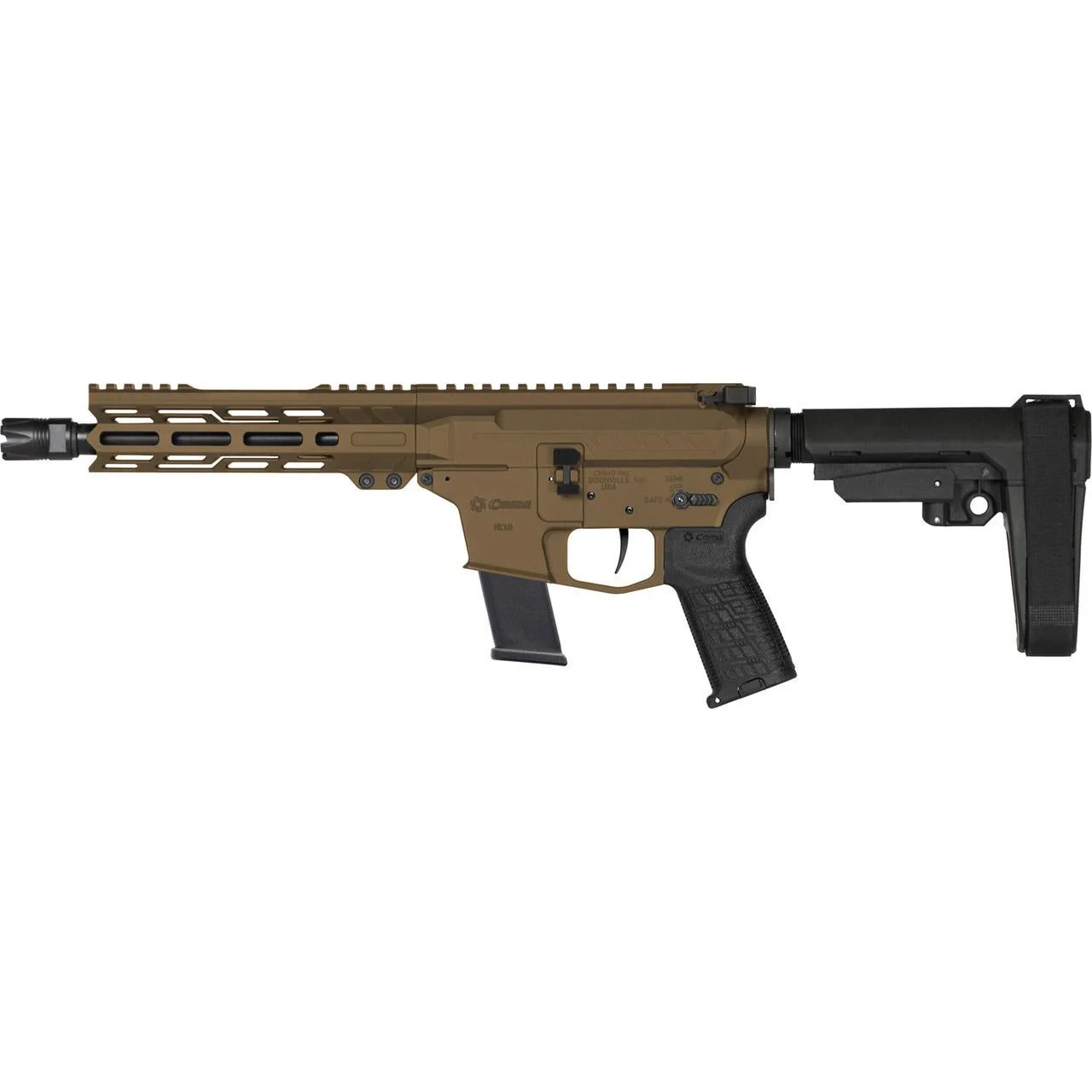 cmmg-banshee-mk10-10mm-primary Cmmg Inc. CMMG Banshee Mk10 Pistol 10mm Auto 30rd Magazine 8'' Barrel Midnight Bronze w/Brace