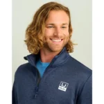 Marolina DBA HUK Huk Coldfront & Performance 1/4 Zip Long Sleeve Shirt Naval Academy Heather S