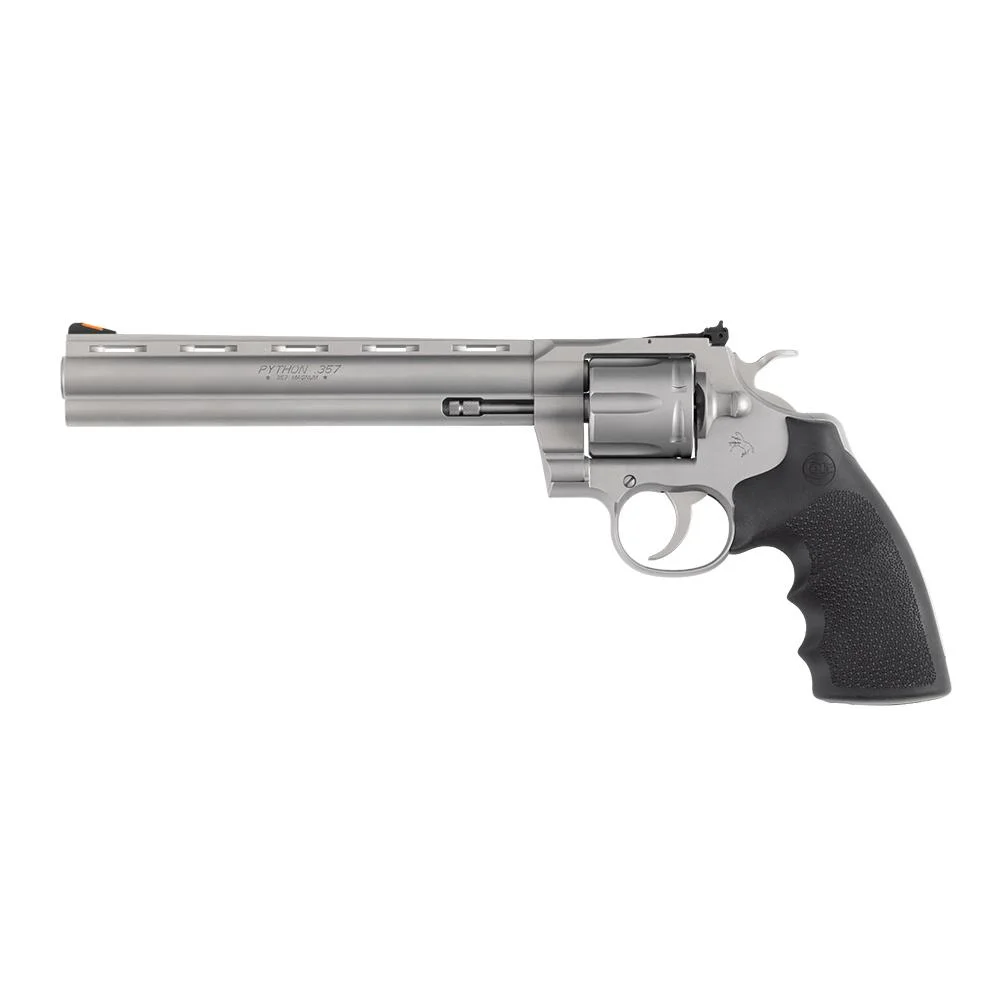 colt-python-handgun-357-mag-primary Colt Manufacturing Colt Python Handgun .357 Mag 6rd Capacity 8" Barrel Matte Stainless Steel with Black Grip