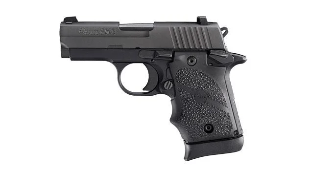 compact-9mm-pistol-night-sights-rubber-grips-primary Sig Sauer Sig P938 9mm 3" 7rd Black Nitron Night Sights Black Rubber Grips
