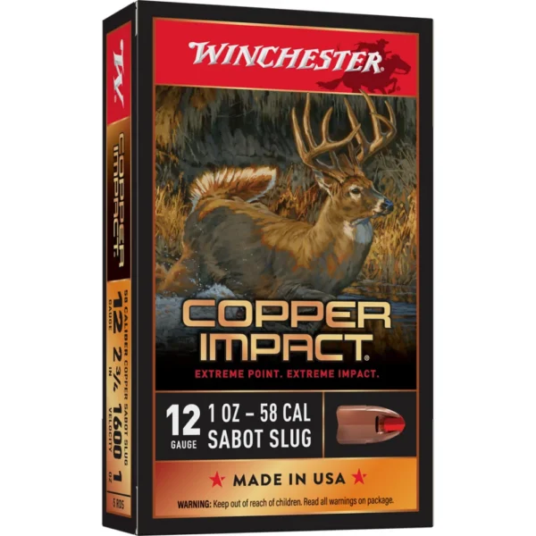 Winchester Ammunition Winchester Copper Impact Shotshells 12 ga 2-3/4" 1 oz 1600 fps Slug 5/ct