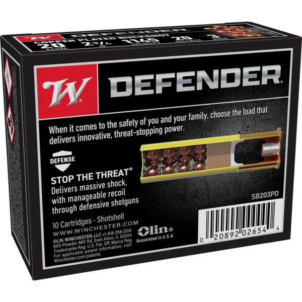 Winchester Ammunition WIN DEF 20GA 2-3/4" BUCK 3 10/100