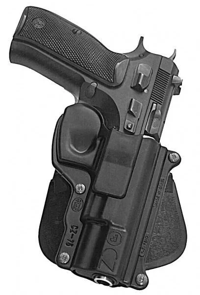 FOBUS USA LLC Fobus Standard Paddle Holster for CZ 75 9mm Black Right Hand