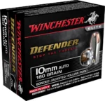 Winchester Ammunition Winchester Defender Handgun Ammunition 10mm Auto 180 gr. 1240 fps 20/ct
