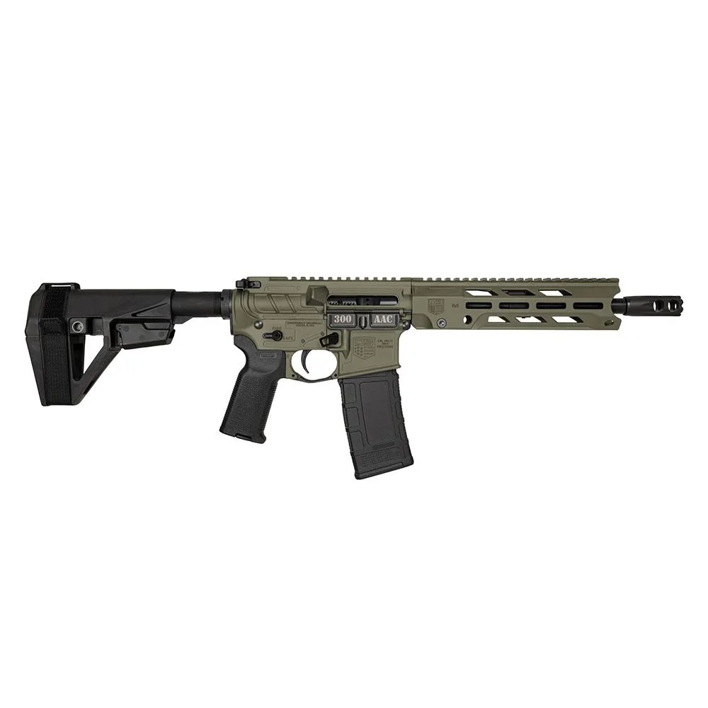 diamondback-db15-handgun-primary Diamondback DB15 Handgun .300 Blk 30rd Magazine 10.5" 5/8x24 Threaded Barrel OD Green with SBA5 Brace