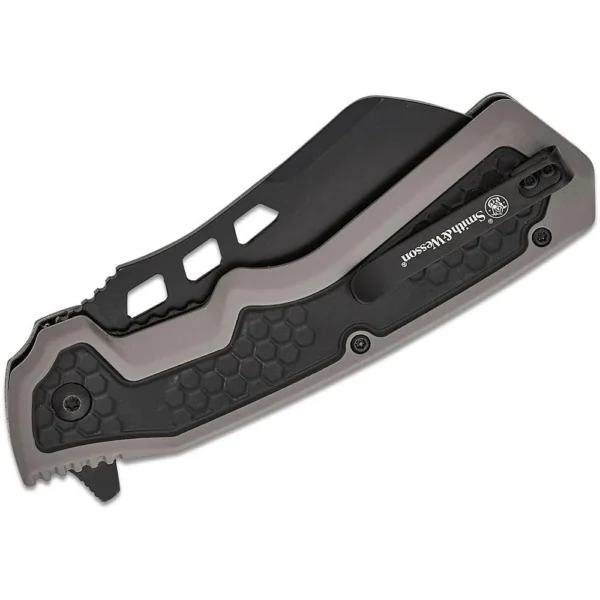 Battenfeld Knives Smith & Wesson Extraction and Evasion Assisted Folding Knife 3-1/2" Cleaver Blade Black