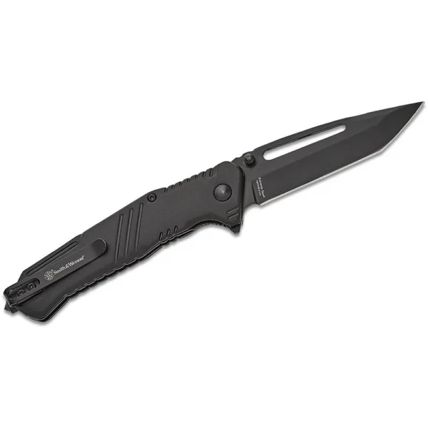 Battenfeld Knives Smith & Wesson Extreme Ops Folding Knife 3-1/2" Tanto Blade Black with Glass Breaker