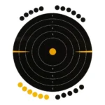 The Allen Company Inc. Allen EZ Aim Adhesive Splash Bullseye Target 12" Black and Yellow 25 Pack