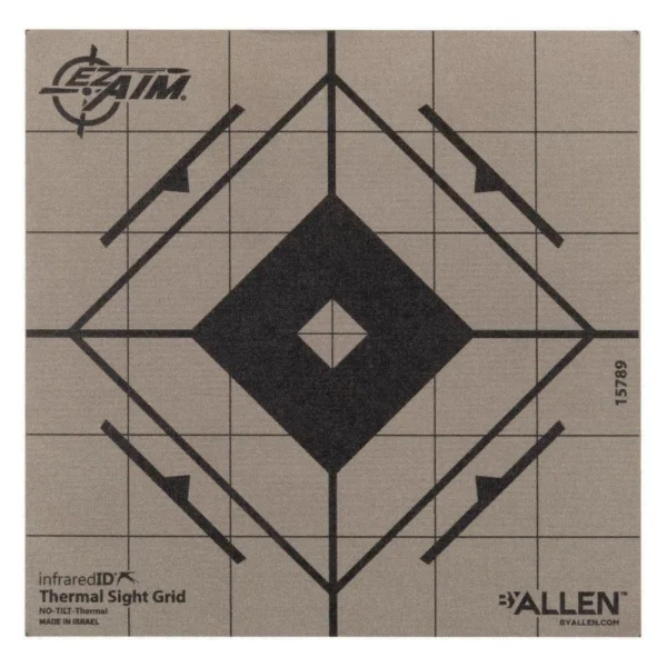The Allen Company Inc. Allen EZ Aim Adhesive Thermal Sight Grid Paper Target 6"