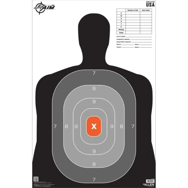 The Allen Company Inc. Allen EZ Aim B27 Pro Silhouette Paper Target 23" x 35" 50/ct