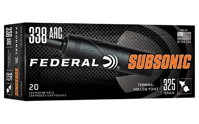 federal-338arc-325gr-hp-ammo-primary Federal FED SUBSONIC 338ARC 325GR HP 20/200